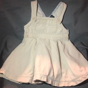 Sweet cream corduroy overall dress from The Gap